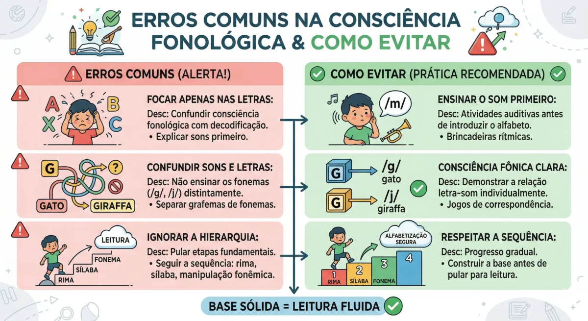 Consciência fonológica na educação infantil 4 Erros na consciência fonológica