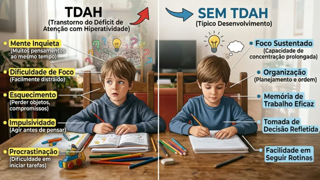 TDAH sinais que os pais podem observar e quando procurar