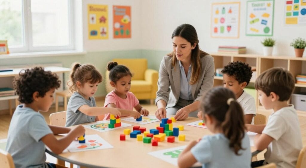 educador observando crianças em brincadeiras educação infantil