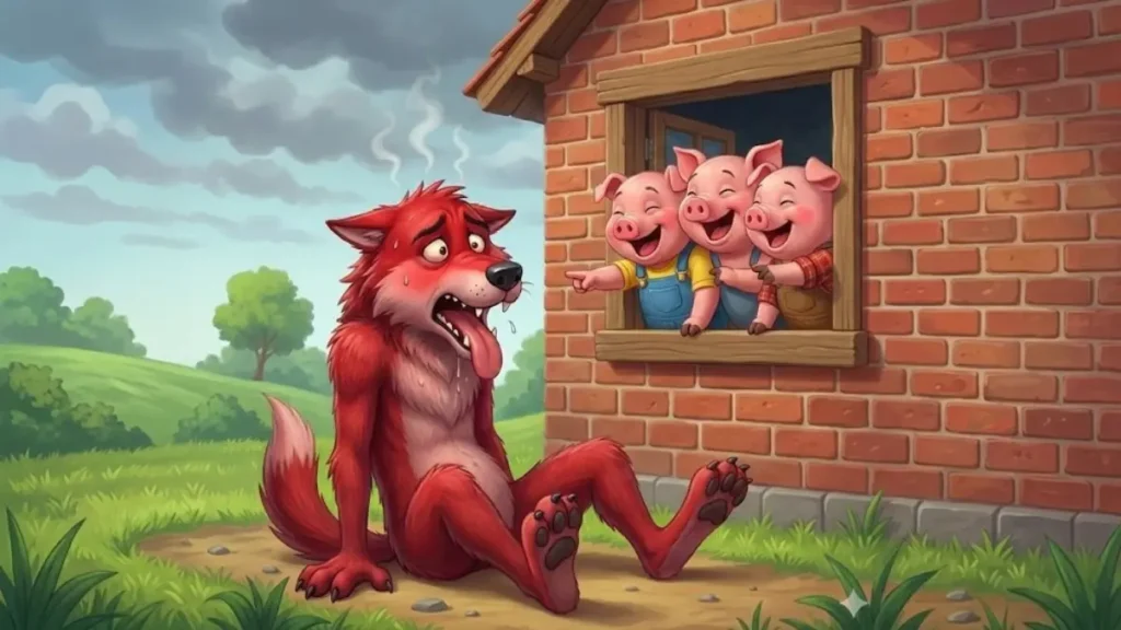 Os tres porquinhos e o lobo